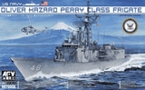 1:700 AFV Club US Navy Oliver Hazard Perry Class Frigate Plastic Model Kit *Australian Decals*