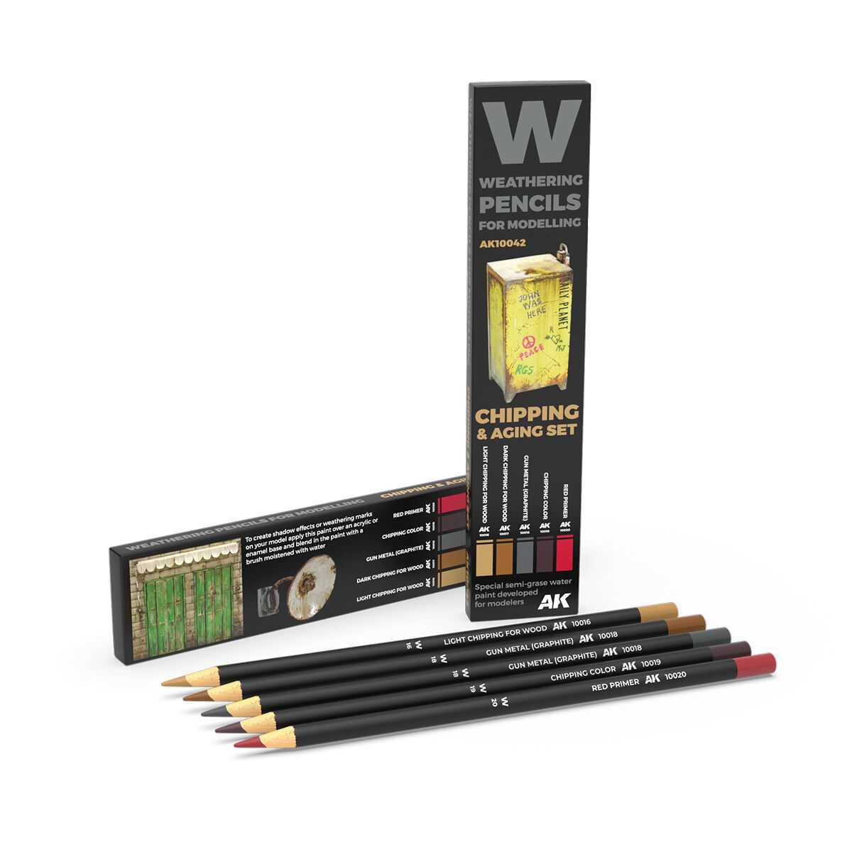 AK Interactive Weathering: Chipping Watercolour Pencil Set