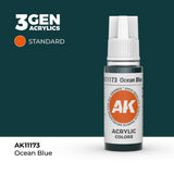 AK Interactive Ocean Blue Acrylic Paint 17ml 3rd Generation