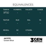 AK Interactive Ocean Blue Acrylic Paint 17ml 3rd Generation