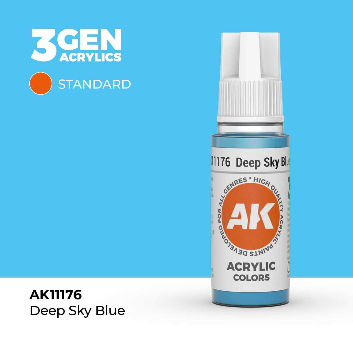 AK Interactive Deep Sky Blue Acrylic Paint 17ml 3rd Generation