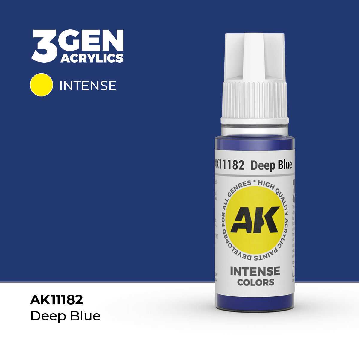 AK Interactive Deep Blue Intense Acrylic Paint 17ml 3rd Generation