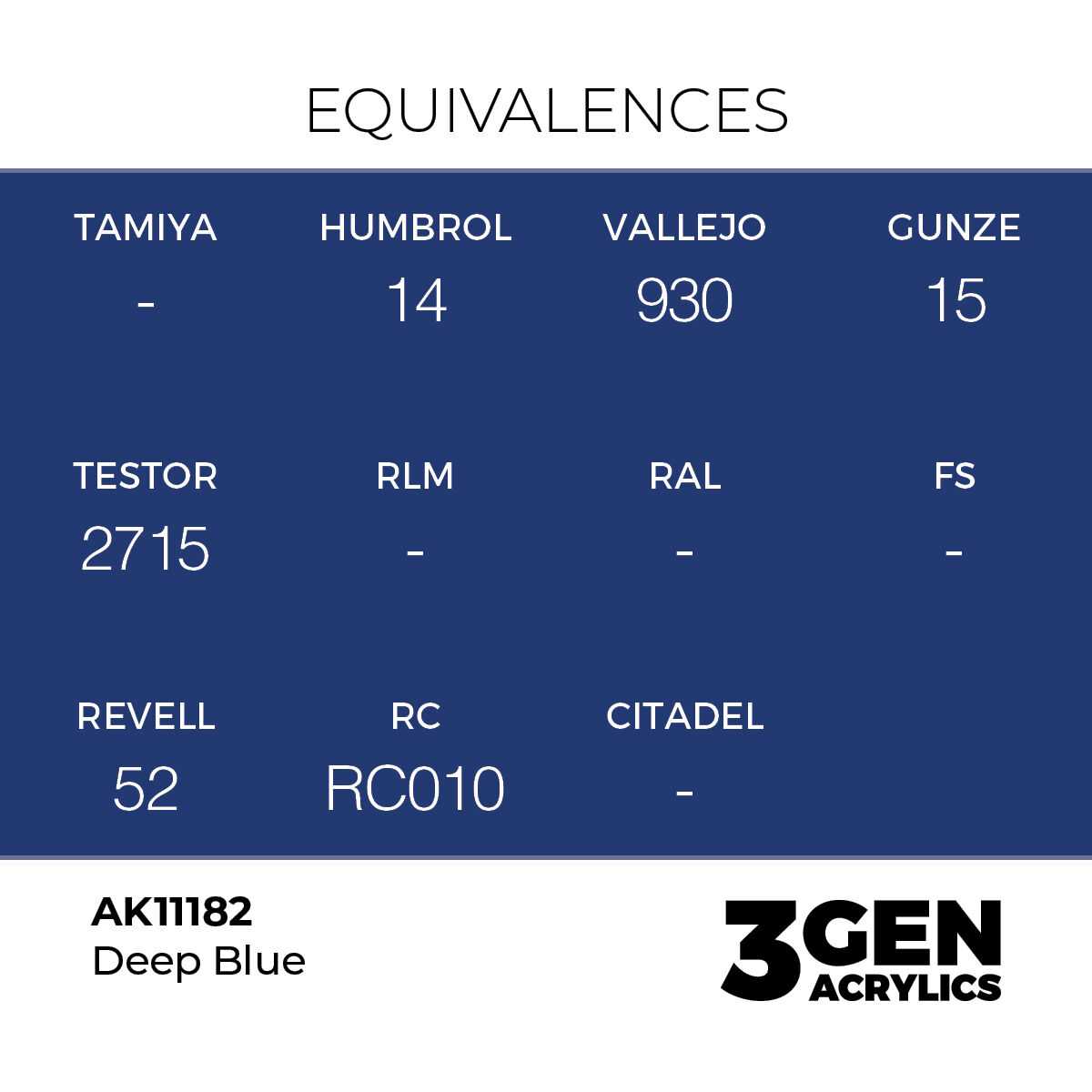 AK Interactive Deep Blue Intense Acrylic Paint 17ml 3rd Generation