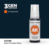 AK Interactive Dark Prussian Blue Acrylic Paint 17ml 3rd Generation