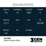 AK Interactive Dark Prussian Blue Acrylic Paint 17ml 3rd Generation