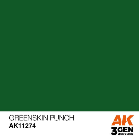 AK Interactive Colour Punch: Greenskin Punch 17 ml Acrylic Paint 3rd Generation