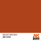 AK Interactive Colour Punch: Beast Brown 17 ml Acrylic Paint 3rd Generation