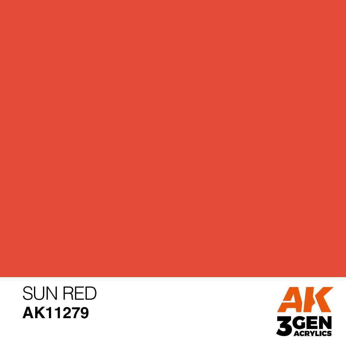 AK Interactive Colour Punch: Sun Red 17 ml Acrylic Paint 3rd Generation
