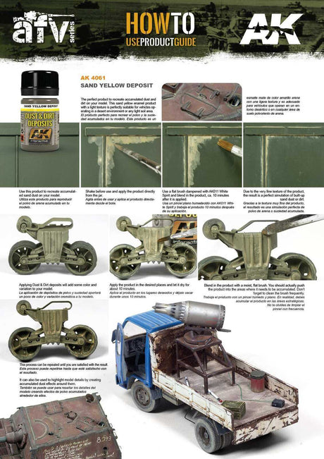 AK Interactive Weathering: Sand Yellow Deposit 35ml Enamel Paint