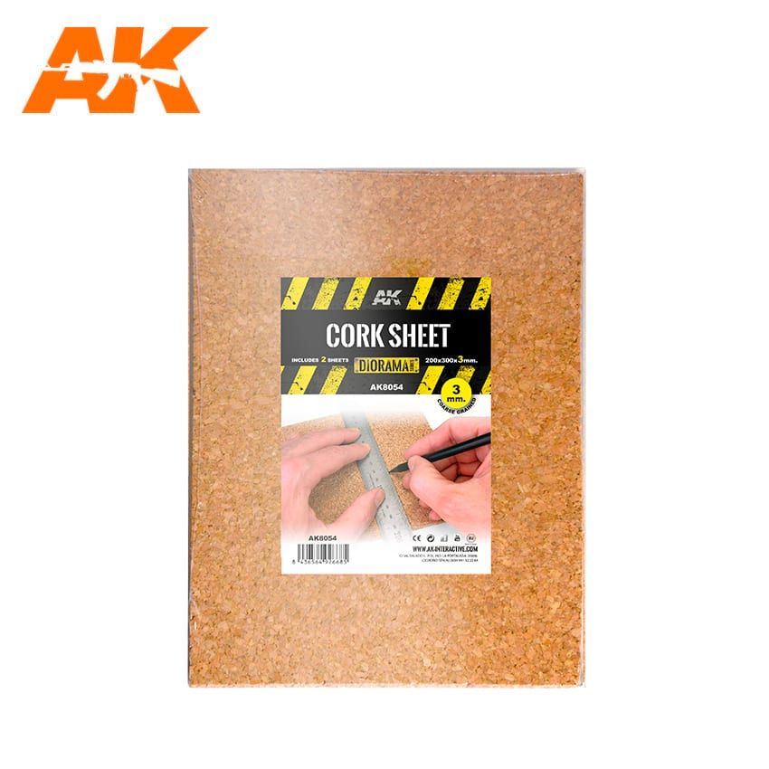 AK Interactive - Building Materials - Cork Sheets Coarse Grained 200x300x3mm