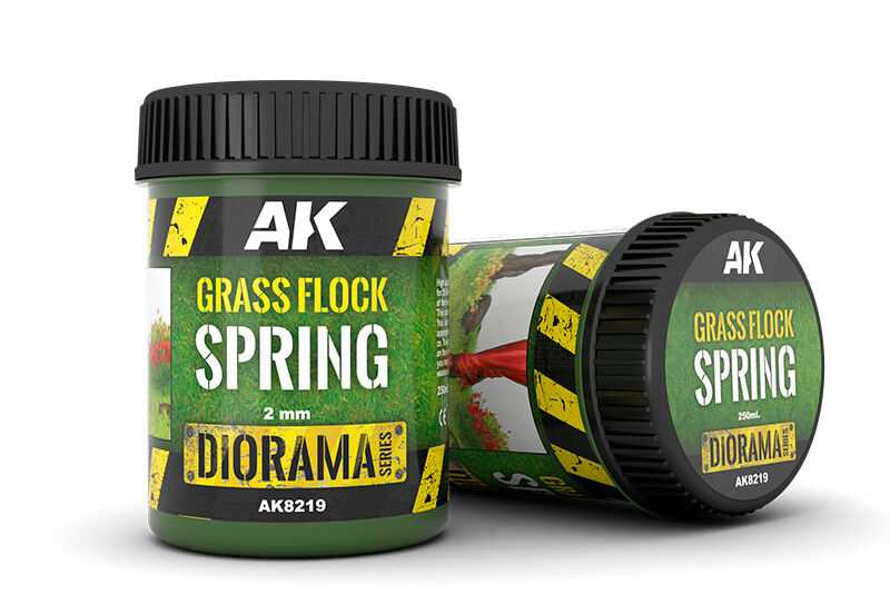 AK Interactive Dioramas: Grass Flock 2mm Spring