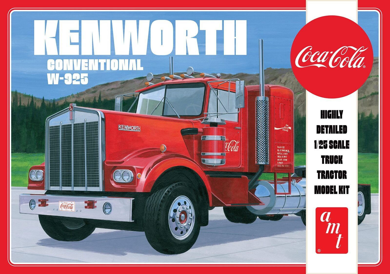 1:25 AMT Kenworth 925 Tractor Coca-Cola Plastic Model Kit