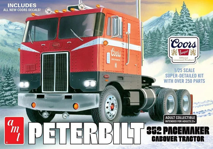 1:25 AMT Peterbilt 352 Pacemaker COE Coors Beer Plastic Model Kit