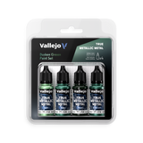 Vallejo True Metallic Metal Dusken Green - 4 Colour Paint Set