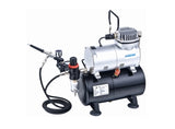 Hseng Air Compressor with Holding Tank Kit (Includes Hose & HS-80 Airbrush)