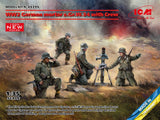 1:35 ICM WW2 German mortar GrW 34 with Crew (mortar and 4 Figures) Plastic Model Kit