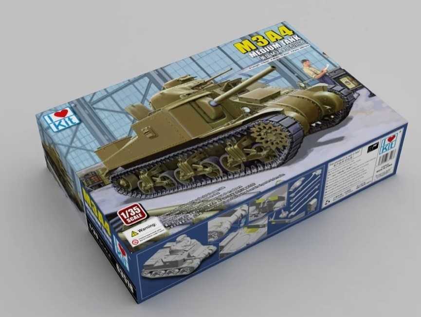 1:35 I Love Kit M3A4 Medium Tank Plastic Model Kit