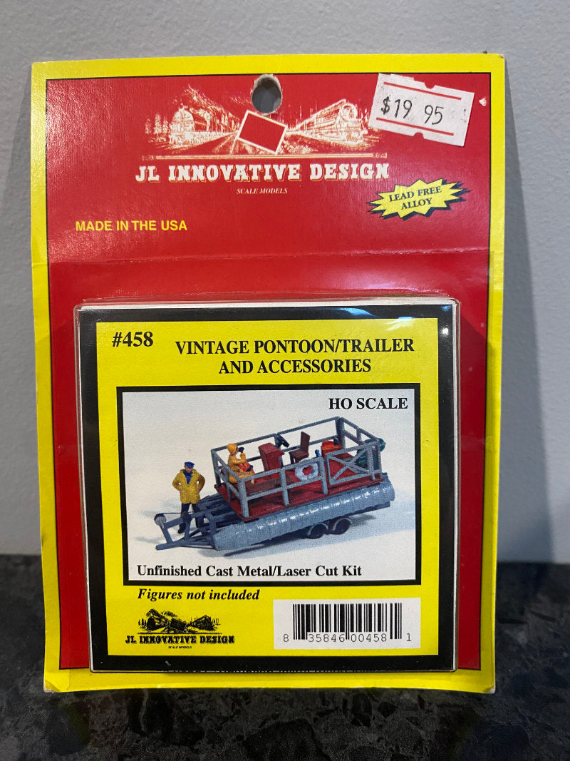 HO SCALE JLI Vintage Pontoon/Trailer and accessories kit