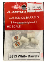 HO SCALE JLI Custom White Oil Barrels (5)