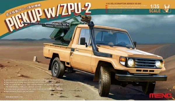 1:35 MENG Pickup w/ ZPU-2 Plastic Model Kit