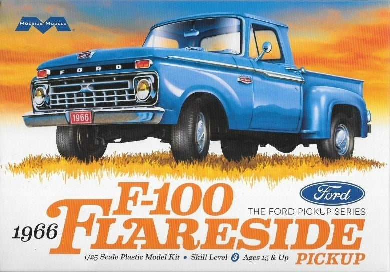 1:25 MOEBIUS 1966 Ford F-100 Flareside Pickup Plastic Model Kit