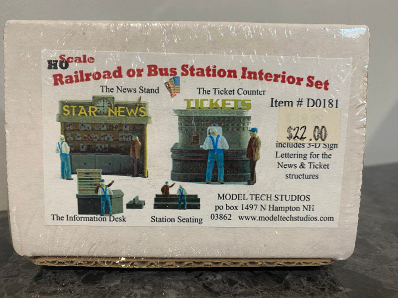 HO SCALE MTS Railroad or Bus Station Interior Set