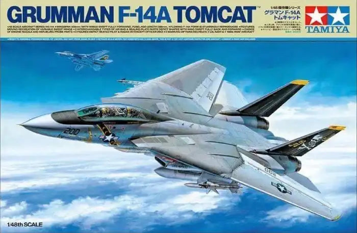 1:48 TAMIYA GRUMMAN F-14A TOMCAT Plastic Model Kit
