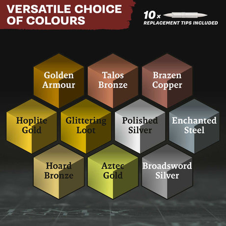 The Army Painter Speedpaint Marker - Metallics Set (10 Colours)