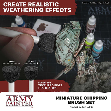 The Army Painter Miniature Chipping Brush Set