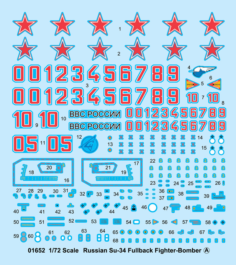 1:72 TRUMPETER Russian Su-34 Fullback Fighter-Bomber Plastic Model Kit