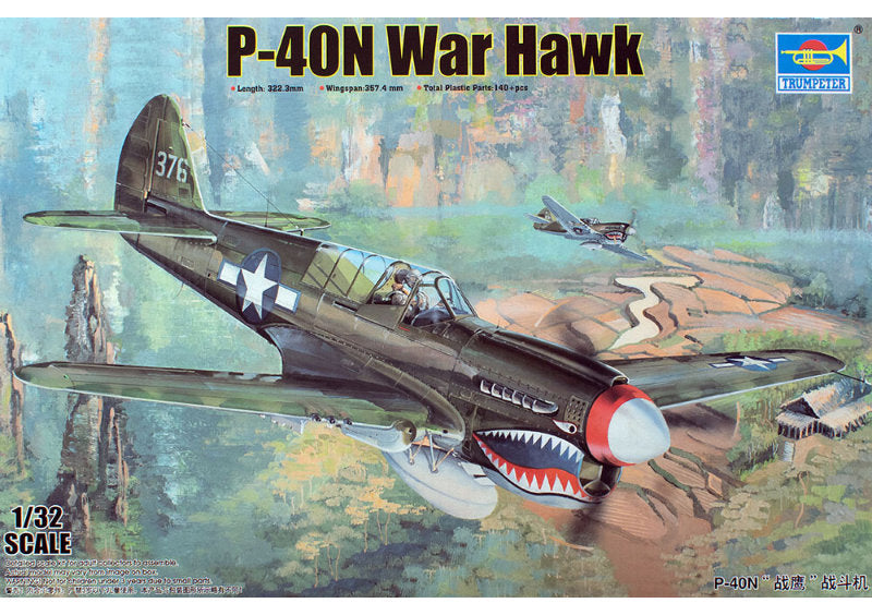 1:32 TRUMPETER P-40N War Hawk Plastic Model Kit *Australian Decals*