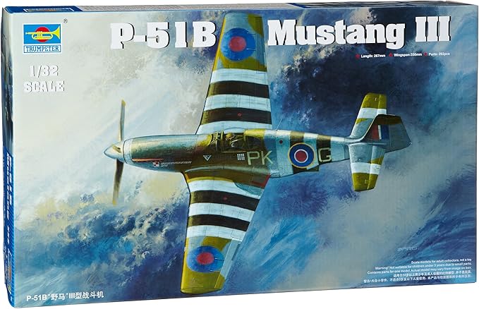 1:32 TRUMPETER RAF Mustang III (P-51B/C) Plastic Model Kit *Australian Decals*