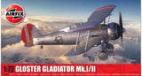 1:72 AIRFIX GLOSTER GLADIATOR MK.I/MK.II Plastic Model Kit (New Decals 2024)