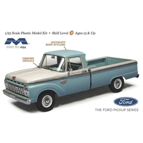 1:25 Moebius 1965 Ford F-150 Custom Cab Pickup Plastic Model Kit