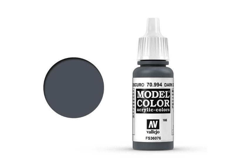 Vallejo Model Colour #166 Dark Grey 17 ml Acrylic Paint [70.994]