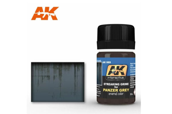 AK Interactive Weathering Products - Streaking Grime for Panzer Grey Vehicles