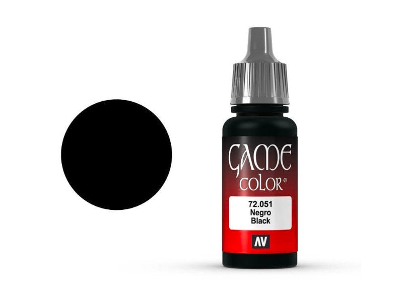 Vallejo Game Colour Black 17 ml Acrylic Paint