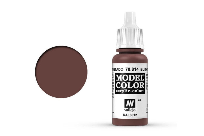 Vallejo Model Colour #034 Umber Red 17 ml Acrylic Paint