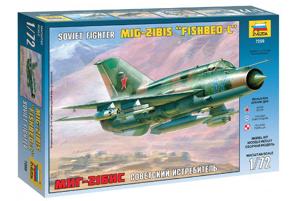 1:72 Zvezda MIG-21 BIS Soviet Fighter Plastic Model Kit