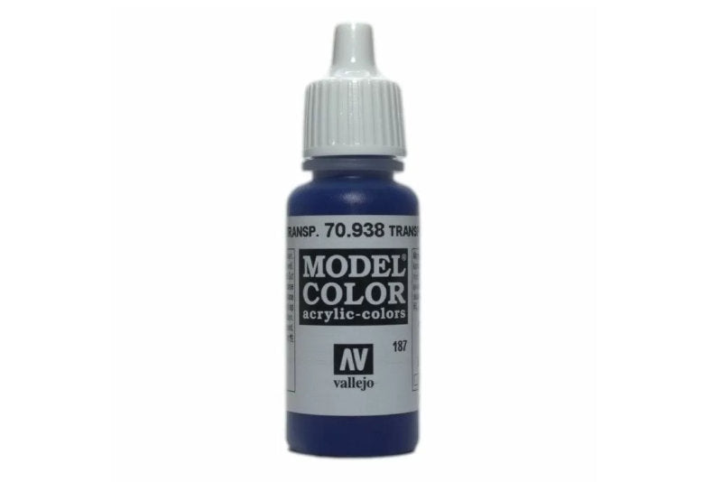 Vallejo Model Colour - Transparent Blue 17 ml Acrylic Paint