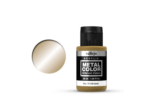 Vallejo Metal Color Gold 32ml Acrylic Paint