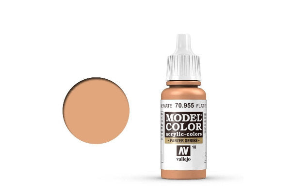 Vallejo Model Colour #018 Flat Flesh 17 ml Acrylic Paint