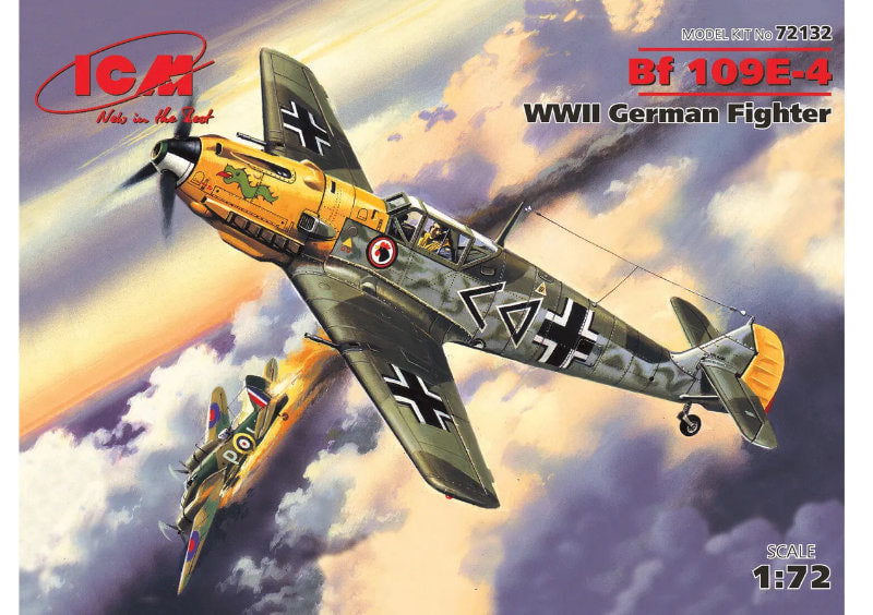 1:72 ICM Bf 109E-4, WWII German Fighter kit