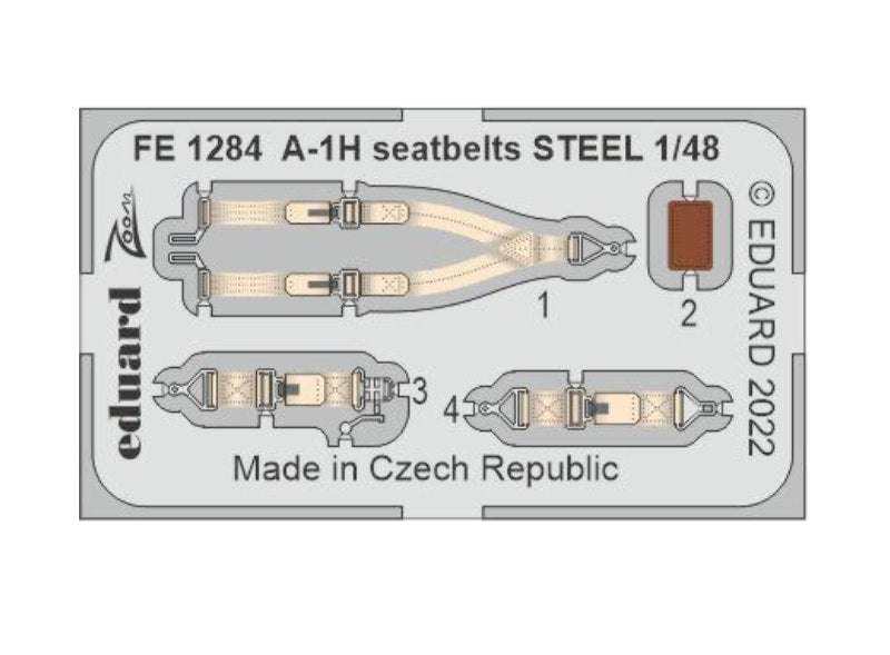 1:48 EDUARD A-1H Skyraider seatbelts Steel Photo etched parts