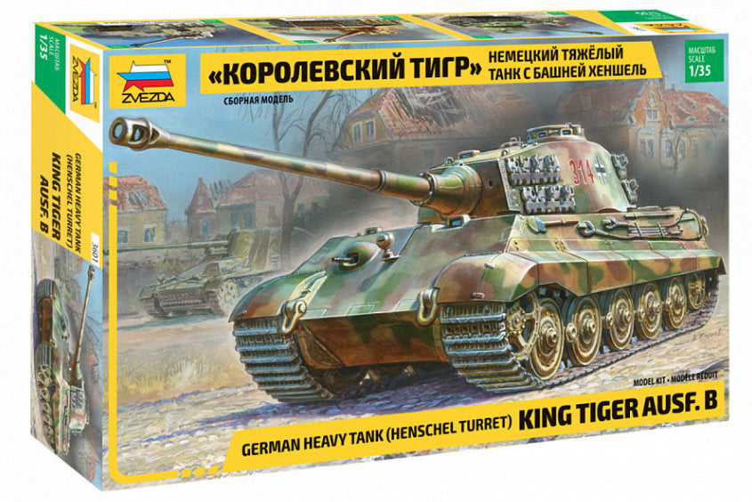 1:35 Zvezda Kingtiger Henschel Plastic Model Kit