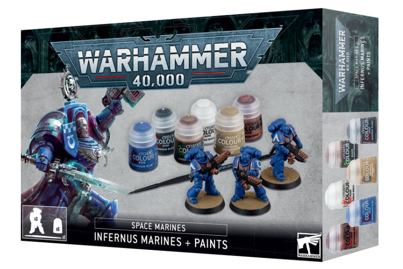 WARHAMMER 40K Space Marines: Infernus Marines + Paints Set