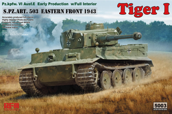 1:35 Ryefield Tiger I early production w/full interior Plastic Model Kit