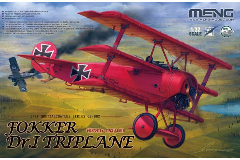 1:32 MENG FOKKER DR.I TRIPLANE kit