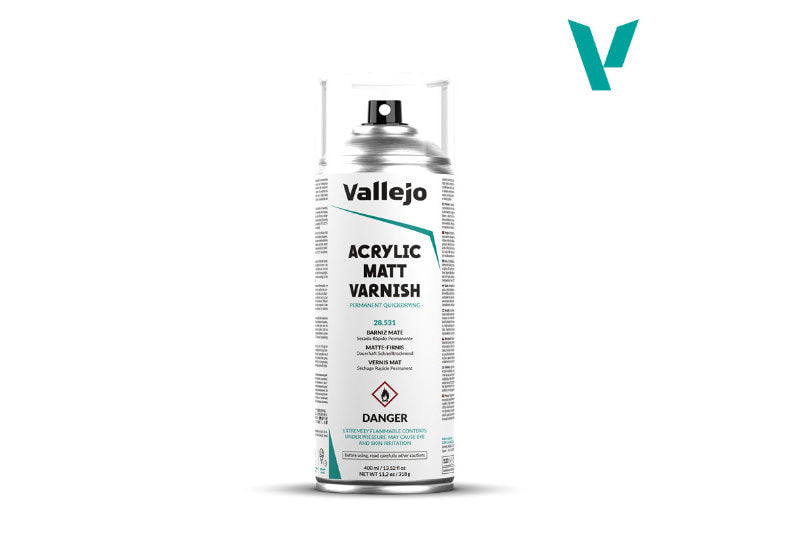 Vallejo Aerosol Matt Varnish 400ml Hobby Spray Paint