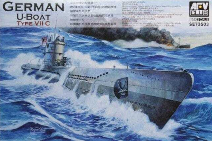 1:350 AFV Club German U-Boat Type VII C Plastic Model Kit